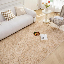 Wohnzimmer Teppich antirutsch Beige Hochflor Shaggy 90x150cm