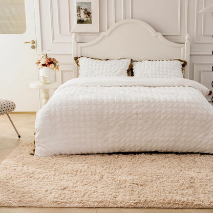 Shaggy Teppich Antirutsch Hochflor Beige 90x150cm