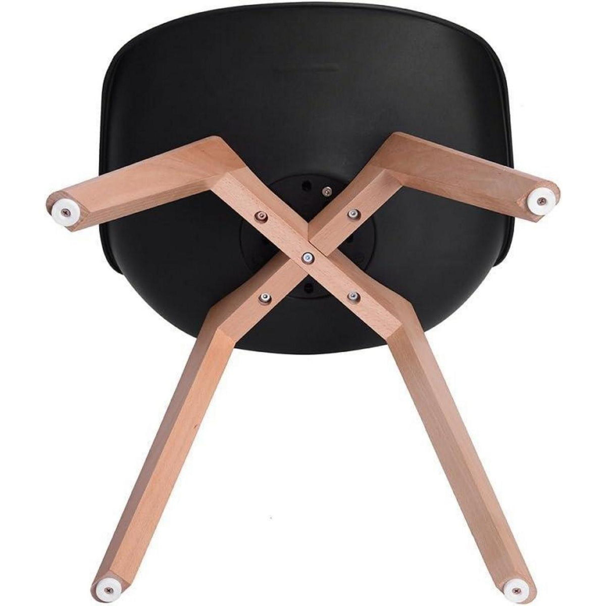 8 Esszimmerstühle Retro Design mit Holzbeinen & PU-Kissen