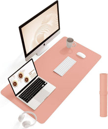 Großes Office Mousepad mit Leder und Wildleder, Multifunktionales