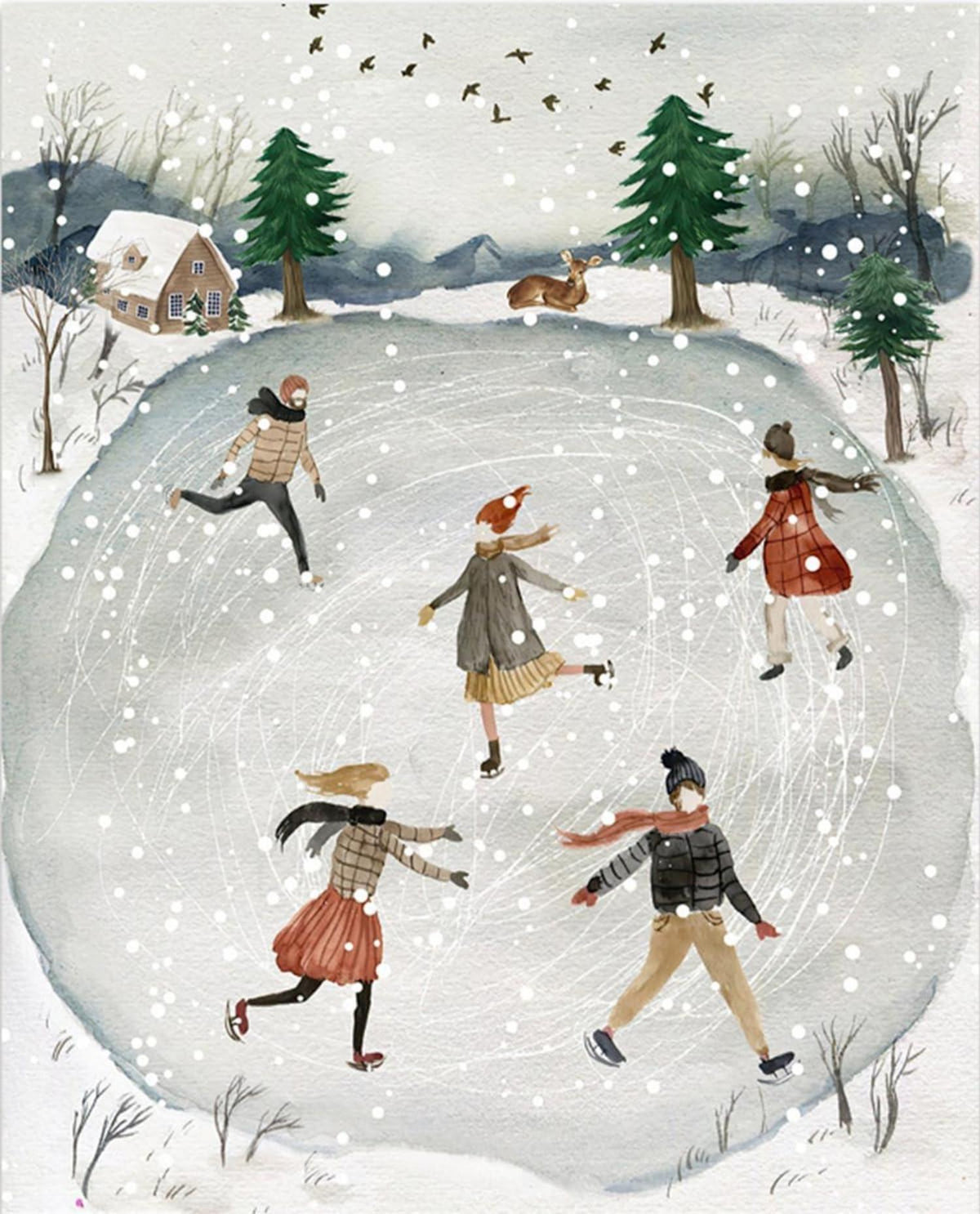 Trayosin 3er Weihnachts Poster Set Wandbilder Leinwandbilder 40x50cm