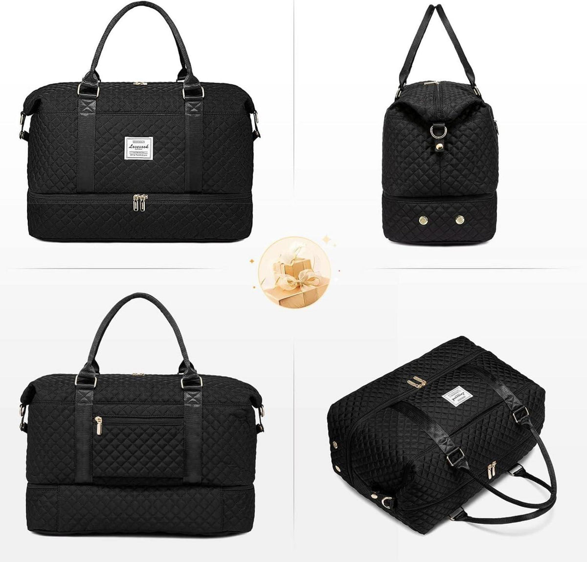 LOVEVOOK Damen Reisetasche Sporttasche Kosmetiktasche Handgepäck mit Schuhfach