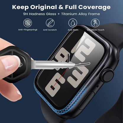 WSKEN Schutzfolie Apple Watch SE2/6/5/4 40mm 2 Stück Schwarz