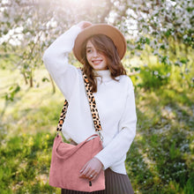 Handtasche Damen Umhängetasche Cord Shopper Reißverschluss