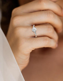 Verlobungsring Damen 1 Karat Moissanit Silber 925 Geschenk