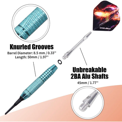 WIN.MAX Profi Softdartpfeile Set 12 Stück 18g