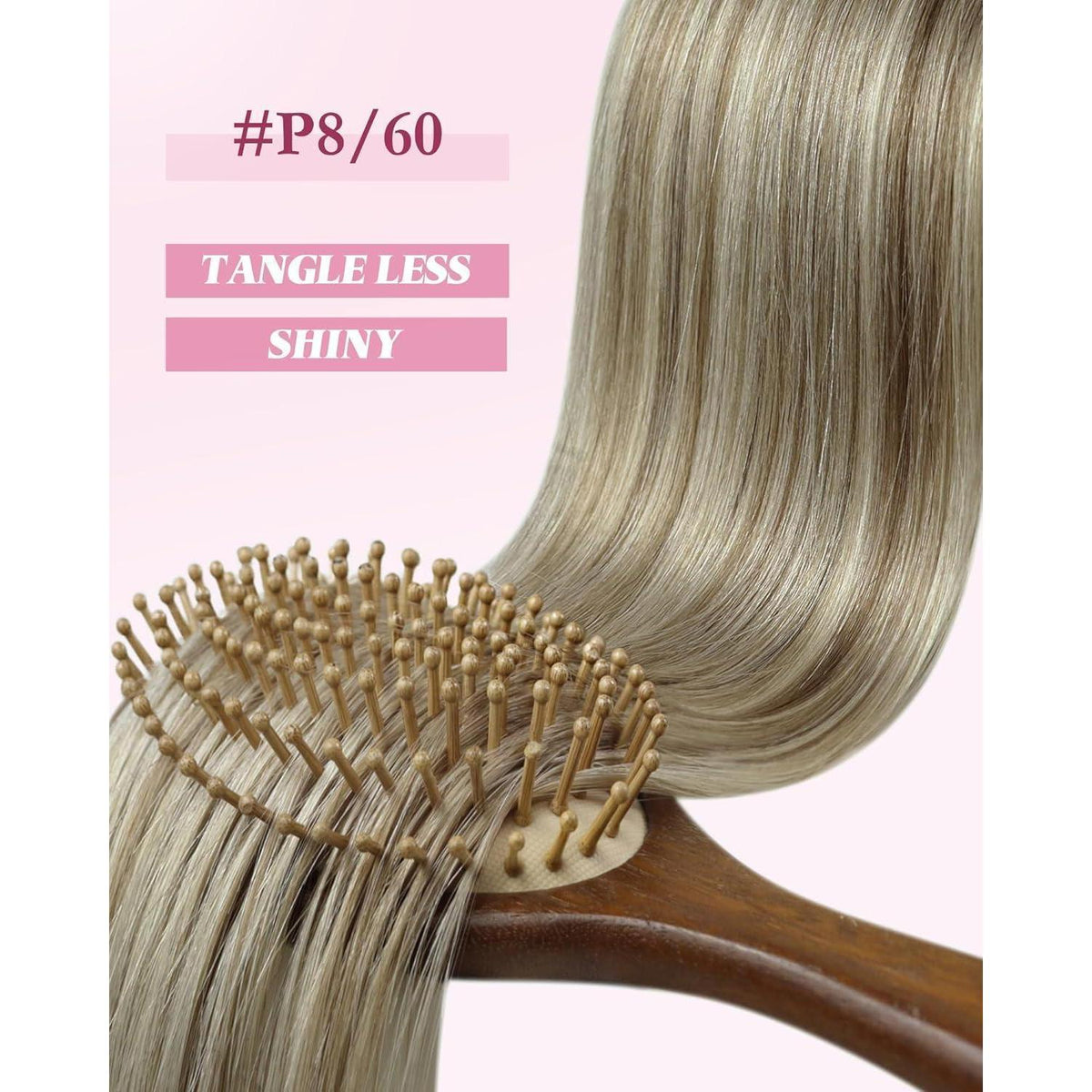Echthaar Micro Ring Extensions Hellbraun 40cm