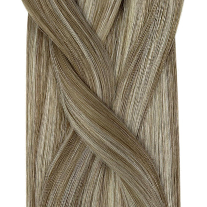 Echthaar Micro Ring Extensions Hellbraun 40cm