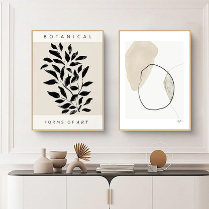 Poster 2er Set Abstrakt Geometrisch Pflanzen 30x40 cm