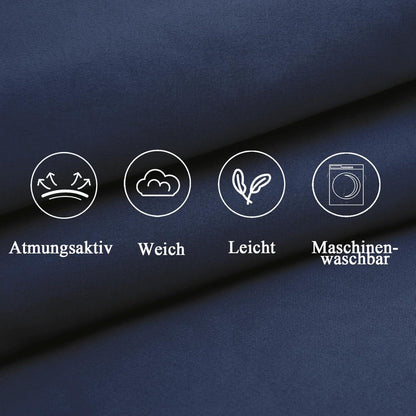 Vielit Seitenschläferkissenbezug 40x145 2er Set Öko-Zertifikat Weich Dunkelblau