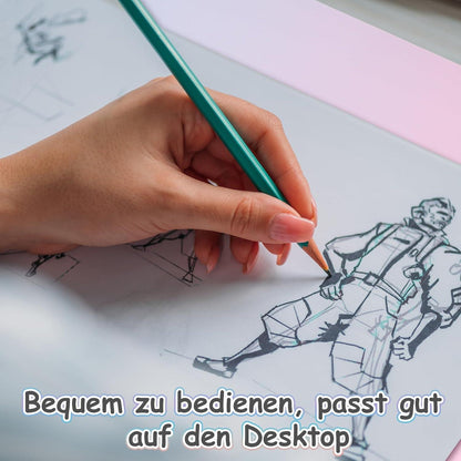 Schreibtischunterlage Leder Mädchen Mauspad Büropad Rosa Groß 80X40cm