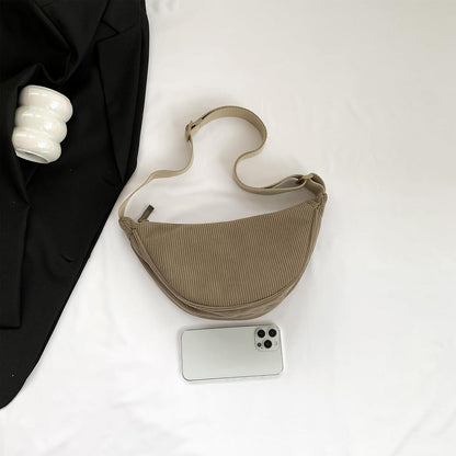 Kleine Cord Umhängetasche Damen Crossbody Bag A-khaki