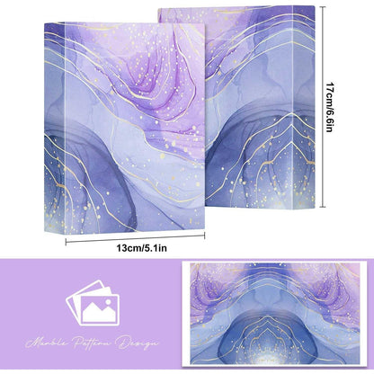 Fotoalbum Hardcover 10x15 cm 2er Pack Violett Gold in Lederoptik