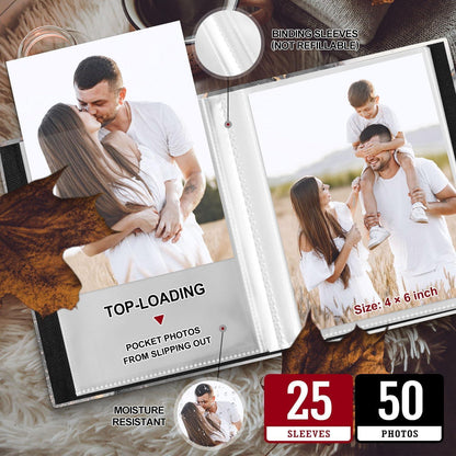 Fotoalbum Hardcover 10x15 cm 2er Pack Violett Gold in Lederoptik