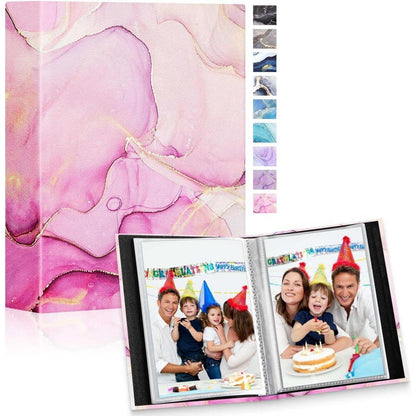 Fotoalbum Hardcover 10x15 cm 2er Pack Rosa in Lederoptik
