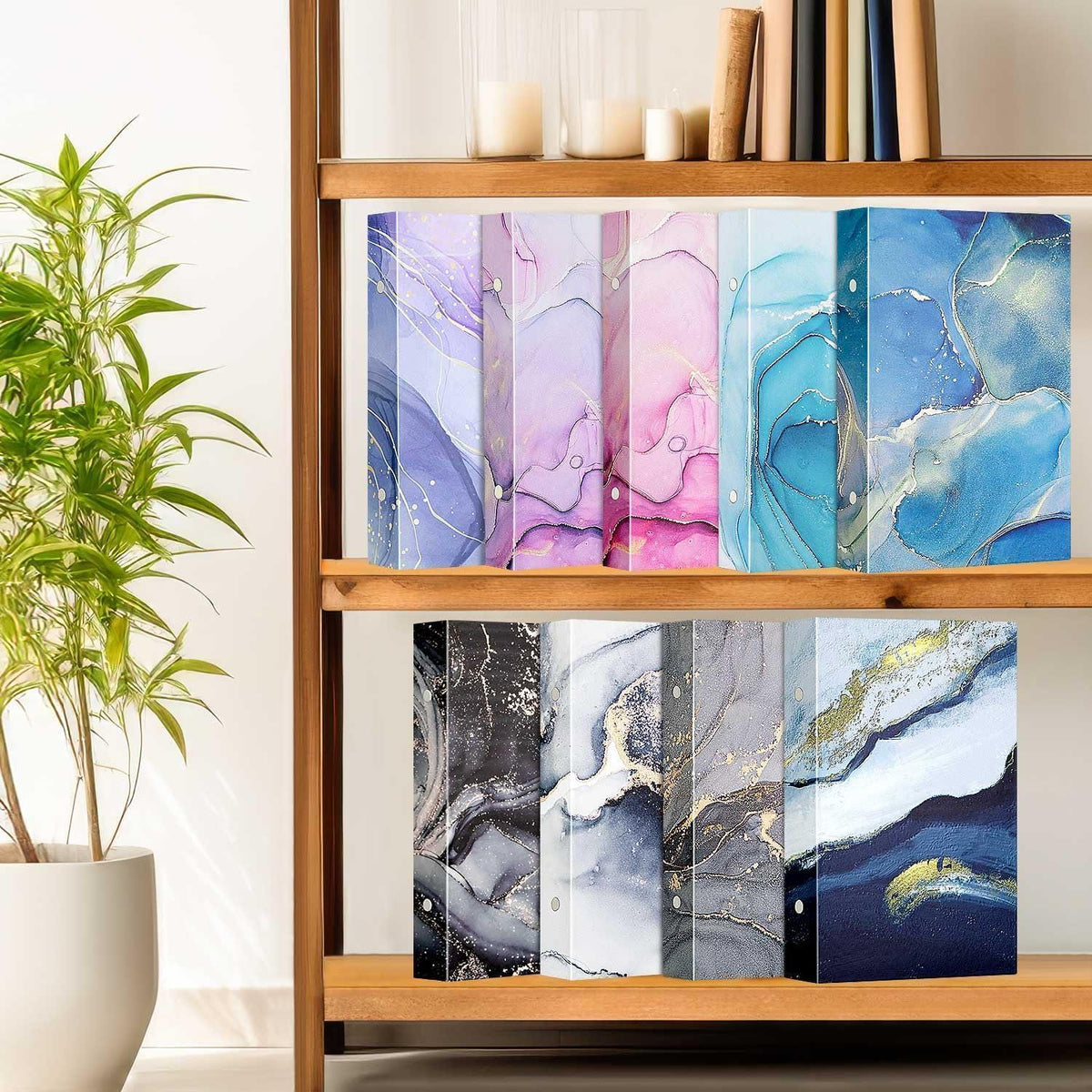 Fotoalbum Hardcover 300 Fotos 10x15 cm Grau Gold in Lederoptik