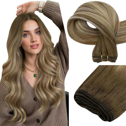 Echthaar Tressen Ombre #3/8/22 – 45cm Remy Haar
