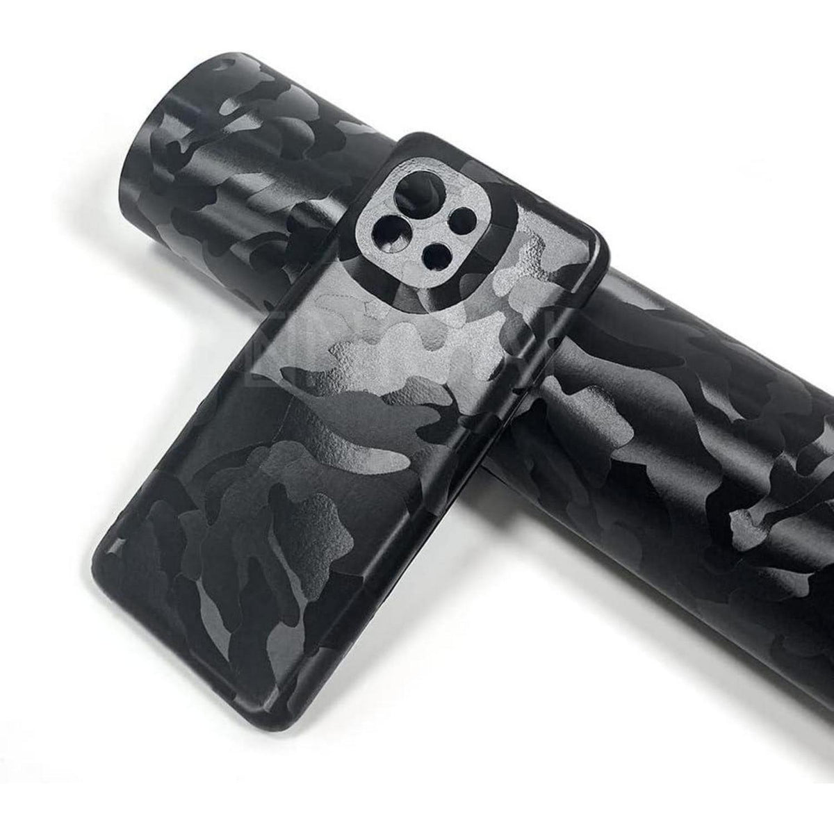Auto Folie Camouflage Schwarz Glänzend – Selbstklebend 180x152cm