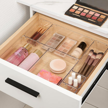 Schubladen Organizer Set 10 Stück, 4 Größen, transparent