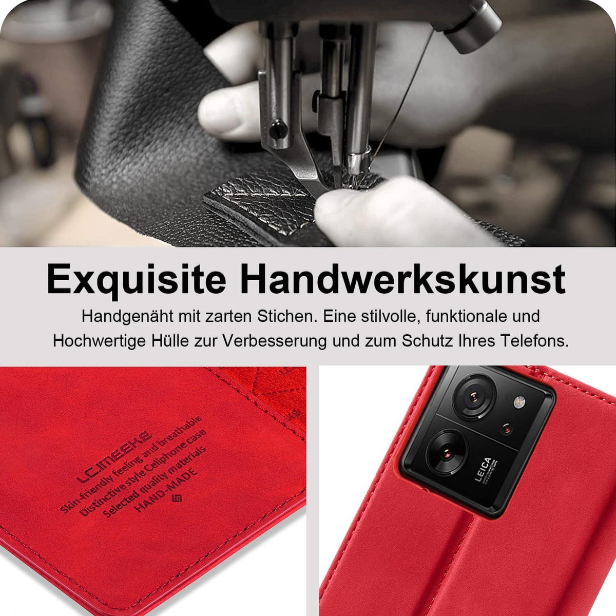 Handyhülle Xiaomi 13T/13T Pro Klappbar Leder Schutzhülle