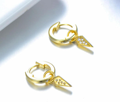 Damen Creolen Gold 925 Sterling Silber Hoops Geschenk Frauen Herren
