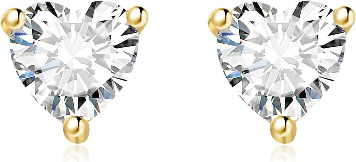 GW Herz Ohrringe 925 Sterling Silber Ohrstecker Damen Geschenke Mädchen Mama Frauen Beste Freundin Geburtstag