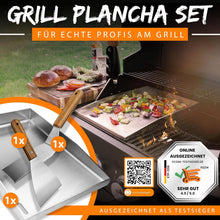 LIKAYA® Grillplatte Plancha 30x40cm massiver V2A Edelstahl
