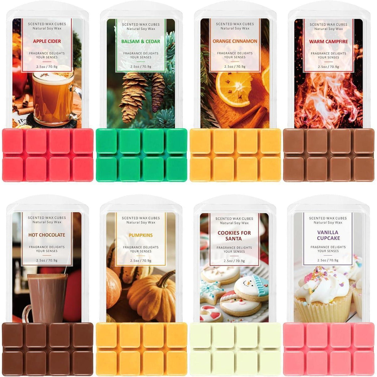 Duftwachs Sojawachs Winterduft Geschenkset 8 Kürbisse & mehr