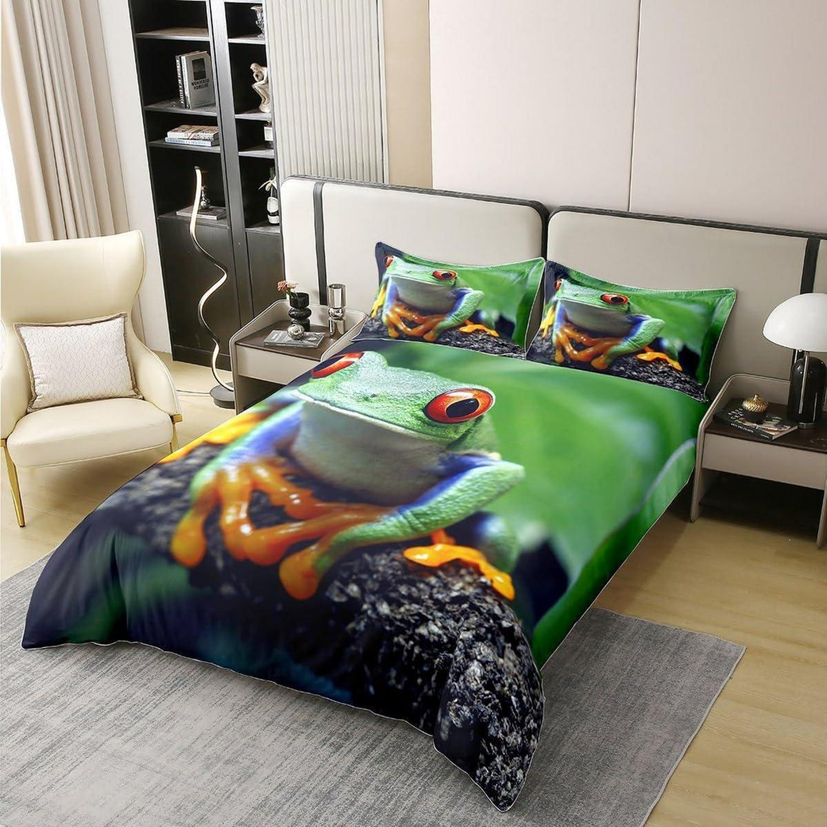 Baumwoll Bettbezug Frosch Familie Kinderzimmer Dekor