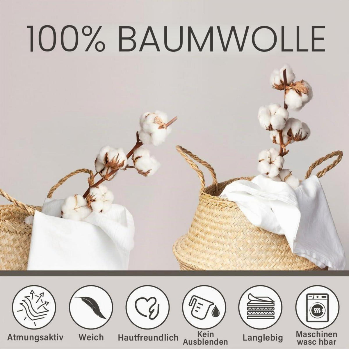 Schwarzer Katzen Bettbezug Set 155x220 – Bio Baumwolle