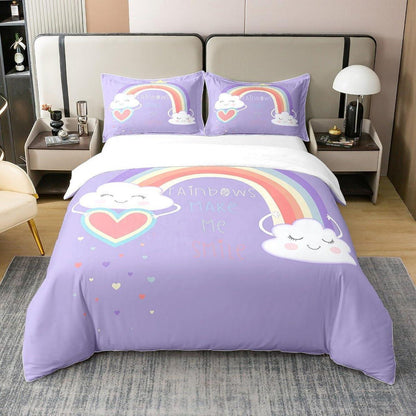 Bio Baumwoll Bettbezug Regenbogen Kinderzimmer Set