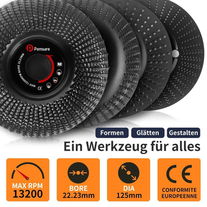 Holz Schleifscheiben 125mm für Winkelschleifer, 4 Stück