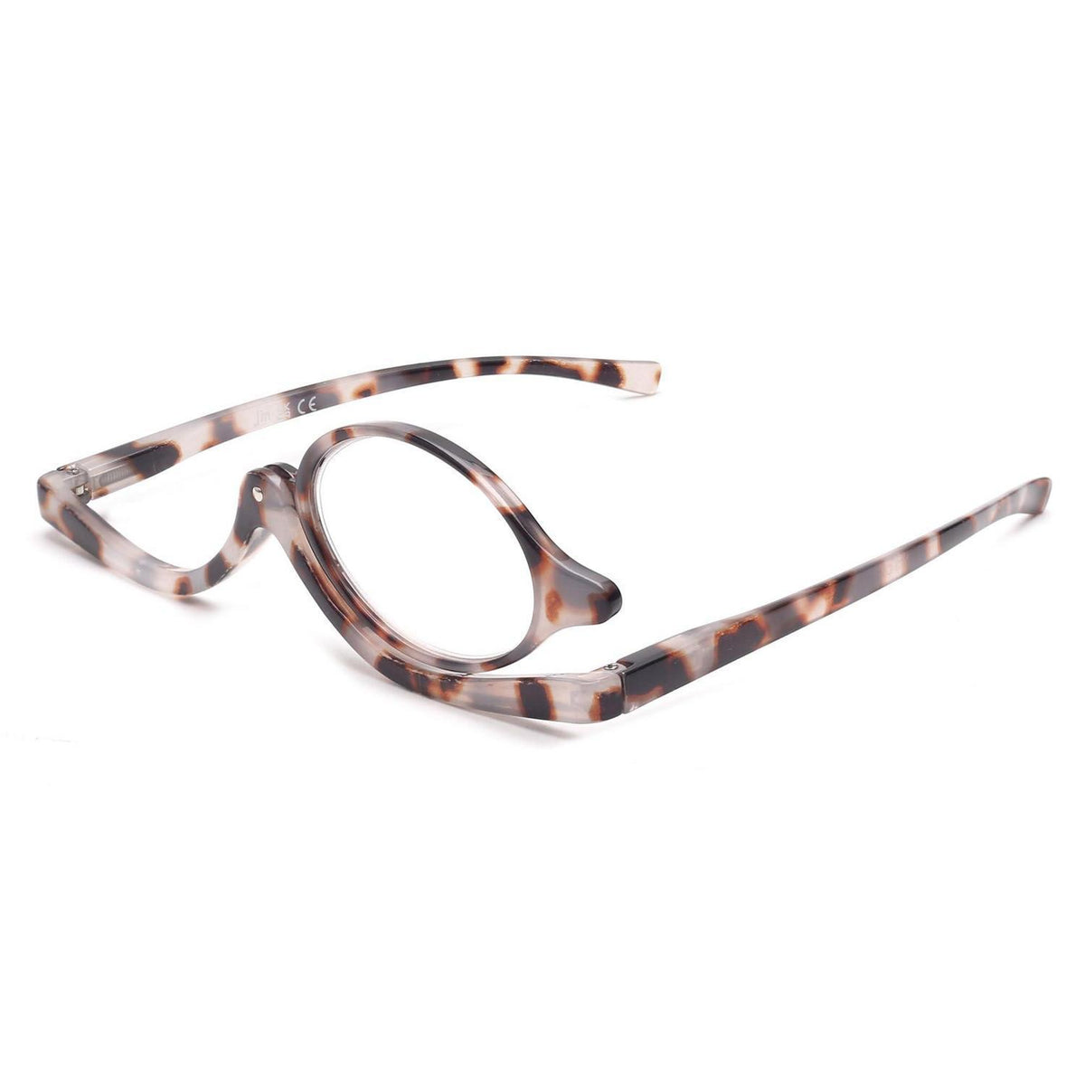 Lesebrille Flip-Design für Make-up Grau Schildkröte 2.0x