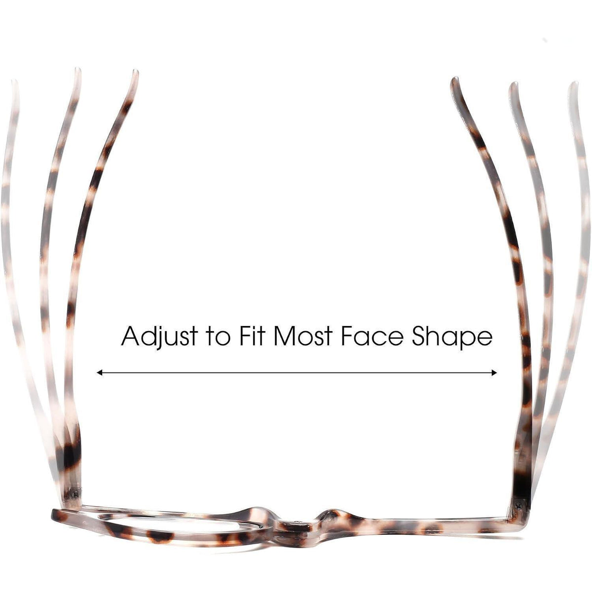 Lesebrille Flip-Design für Make-up Grau Schildkröte 2.0x