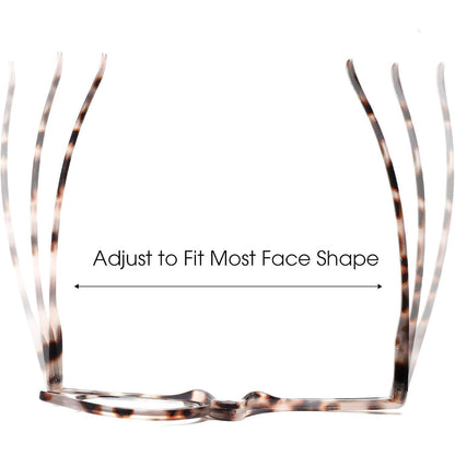 Lesebrille Flip-Design für Make-up Grau Schildkröte 2.0x
