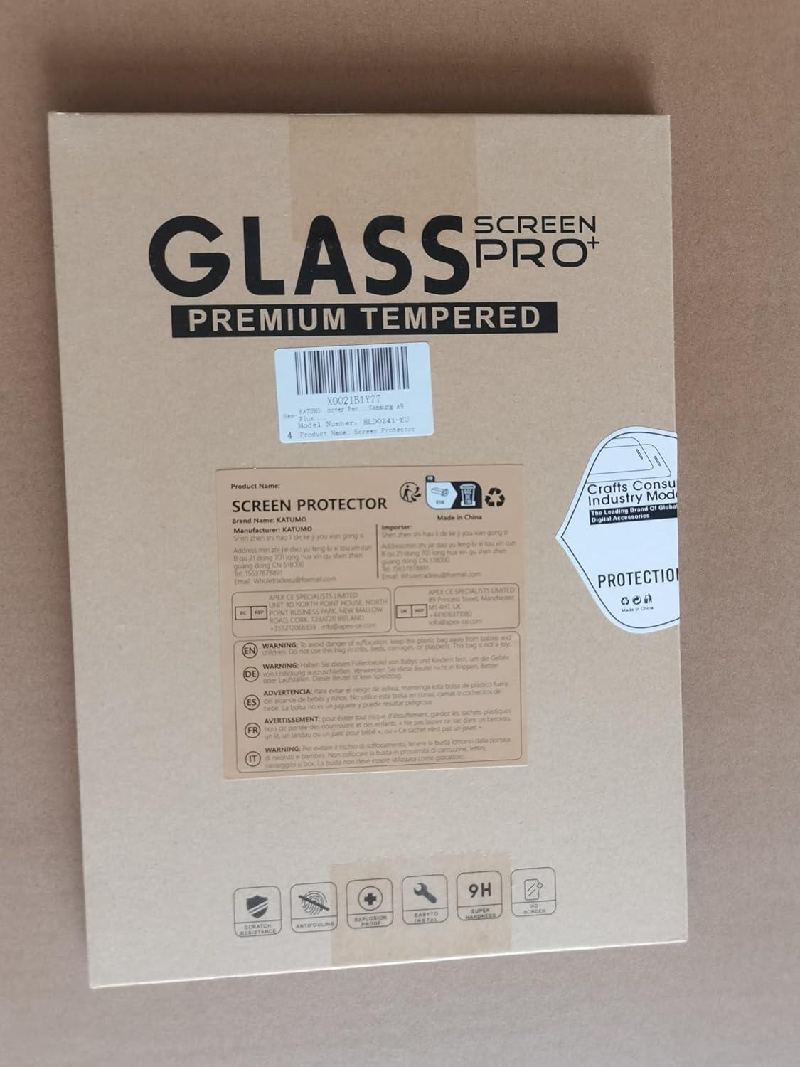 KATUMO 2er Pack Schutzfolie für Samsung Galaxy Tab A9 Plus 11 Zoll 2023 - 9H Härte, Anti-Kratzer, Blasenfrei, Glas