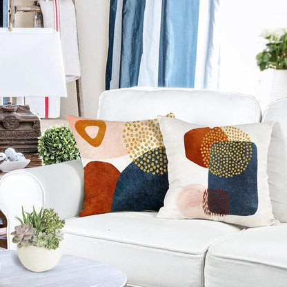 Leinen Kissenbezüge 60x60 - 4er Set, Modern & Boho