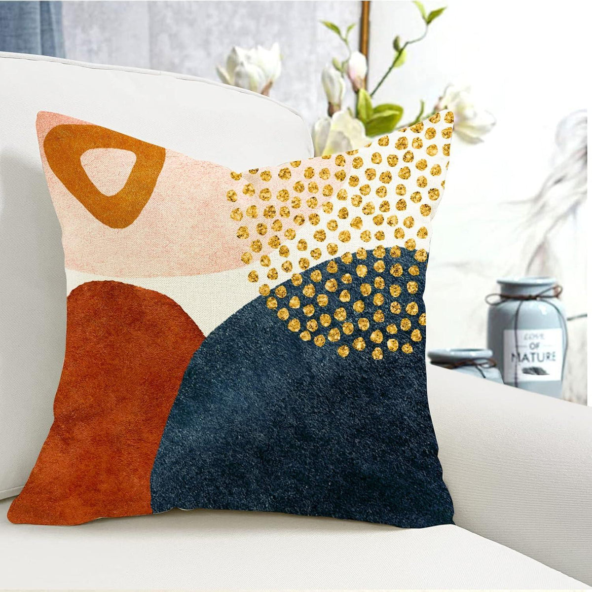 Leinen Kissenbezüge 60x60 - 4er Set, Modern & Boho