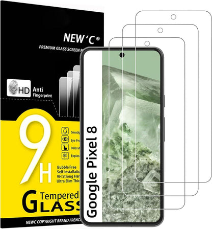 Panzer Schutz Glas für Google Pixel 8 3er Pack 9H Härte