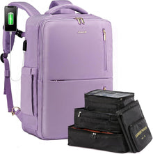 Großer Damen Reiserucksack 30l für Laptop 17.3 Zoll, Erweiterbarer