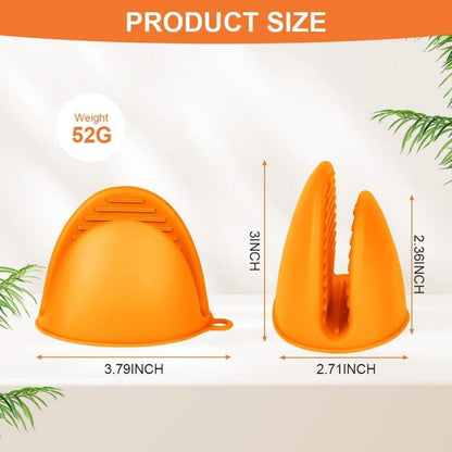 Hitzebeständige Silikon Ofenhandschuhe - Orange