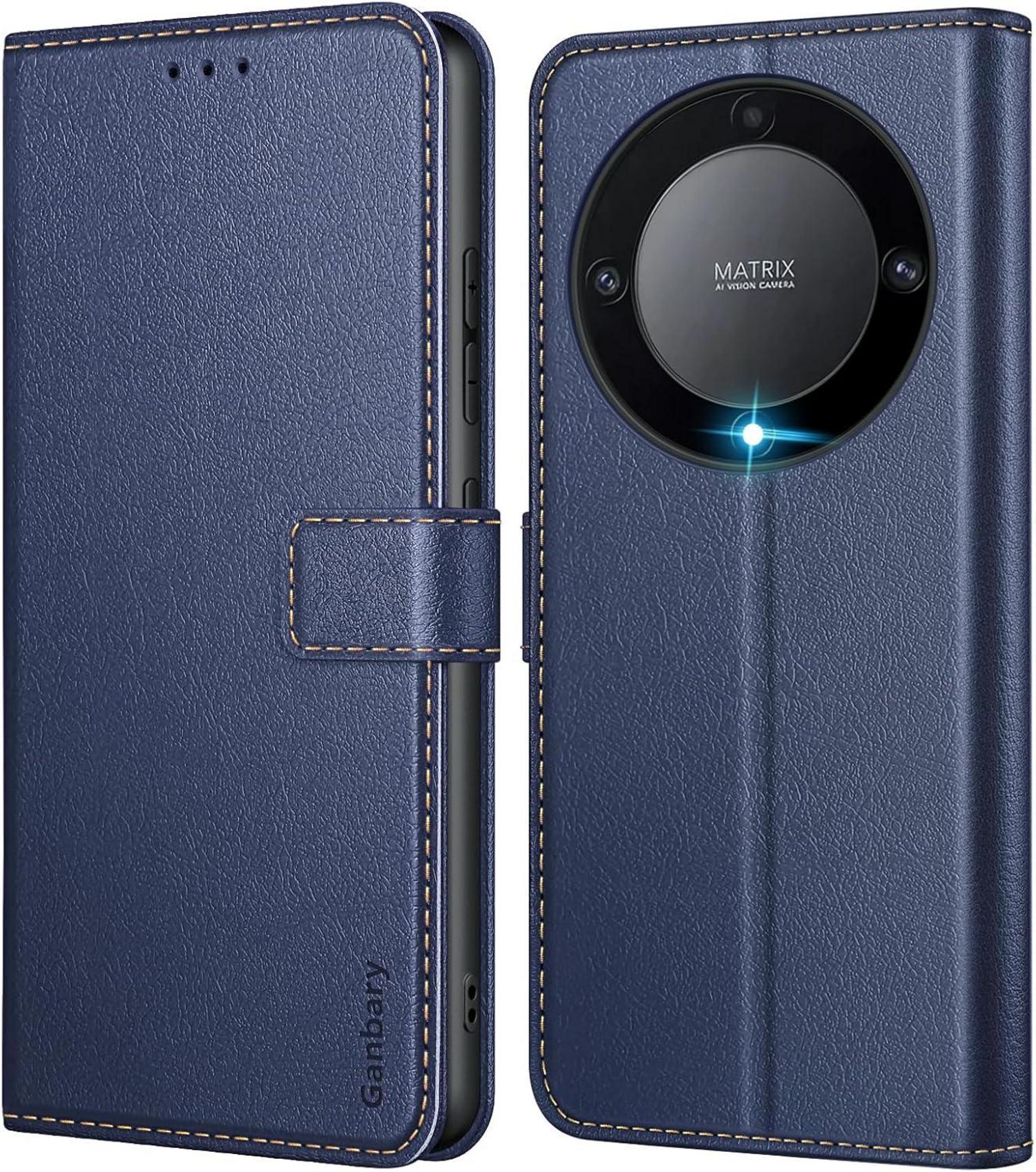 Handyhülle Honor Magic 5 Lite Leder Klapphülle Blau