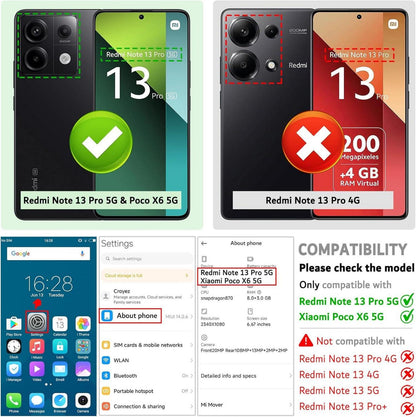 Xiaomi Redmi Note 13 Pro 5G Leder Handyhülle mit