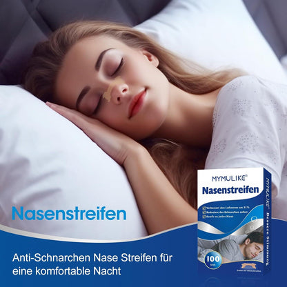 Nasenpflaster gegen Schnarchen 100 Stück, Besser Atmen für