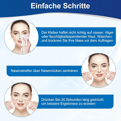 Nasenpflaster gegen Schnarchen und verstopfte Nase, 100 Stück, Besser Atmen, Sport und Schlaf, Erkältung, Allergien