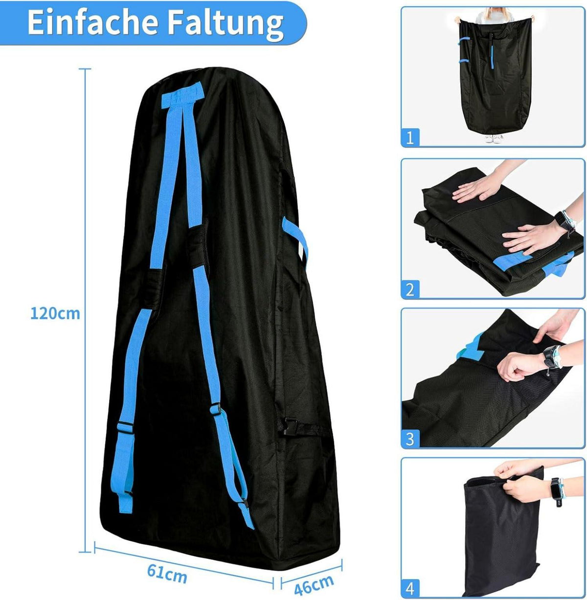 LIHAO Transporttasche Kinderwagen Flugzeug 120x61x46cm