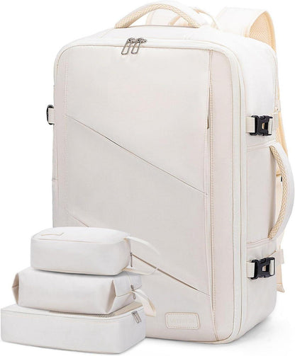 Handgepäck Rucksack 40L für 17,3 Zoll Laptop Beige