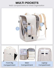 Handgepäck Rucksack 40L Laptop Damen Reiserucksack 17,3 Zoll
