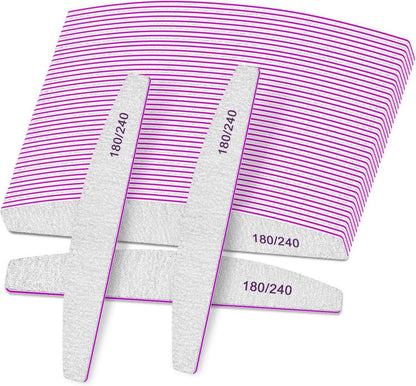 Professionelle Nagelfeilen Set 180/240 Grit, 25 Stück