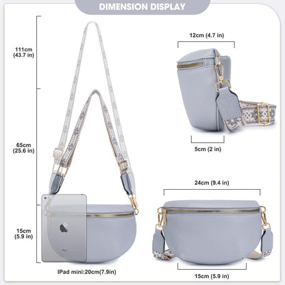 Elegante Damen Umhängetasche RFID-Schutz Veganes Leder
